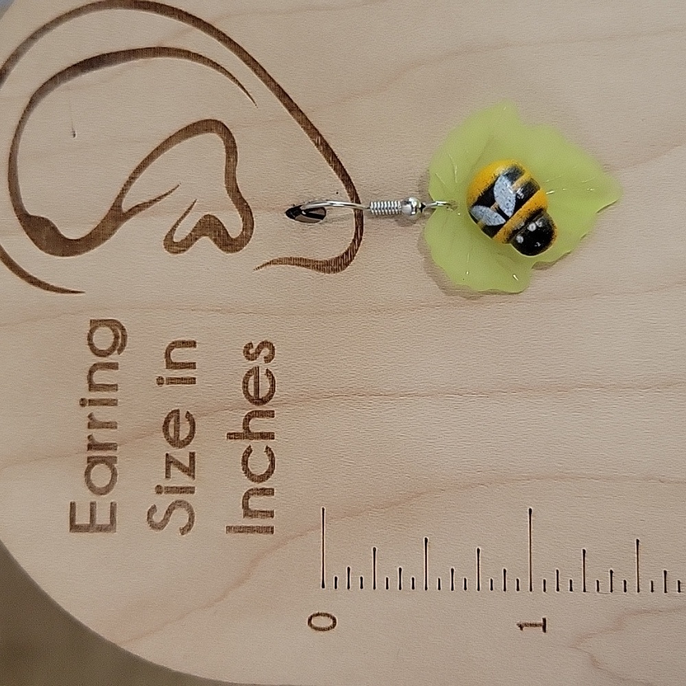 Honey Jar & Bee Drop Earrings - Picture 5 of 6
